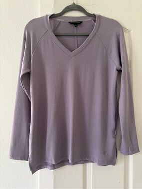 Banana Republic Lavender V-Neck Long Sleeve Knit Top Size Small